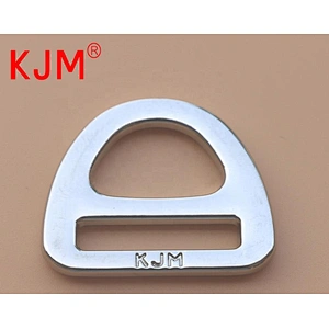 KJM Zinc Alloy  Flat Metal D Ring Buckle for Bag Pet Collar