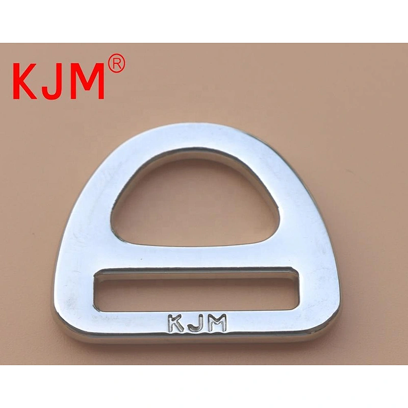 KJM Zinc Alloy  Flat Metal D Ring Buckle for Bag Pet Collar