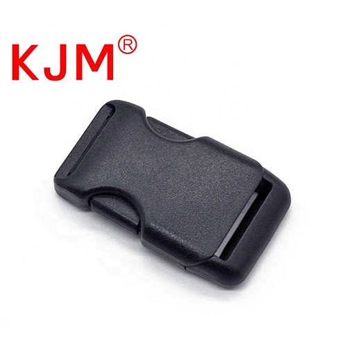 KJM Hot sale high quality black custom POM plastic strap belt buckle for backpack camera bag