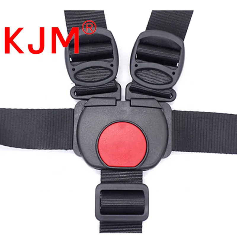 KJM Customized logo 5 Way Baby Car Seat Harness Strap Release Buckle for Umbrella Stroller