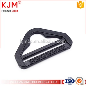Bag backpack webbing plastic triangle ring with belt loop strap slider buckle