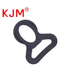 KJM Wholesale Plastic Belt Loop Strap Slider Buckle Flat D-ring for Bag Backpack Webbing