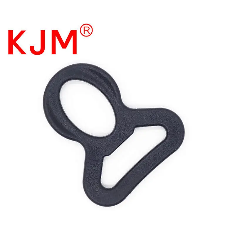 KJM Wholesale Plastic Belt Loop Strap Slider Buckle Flat D-ring for Bag Backpack Webbing