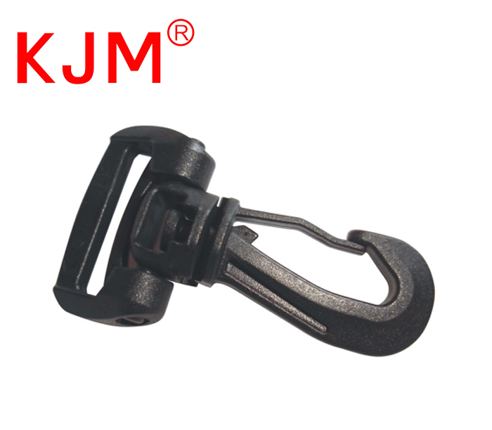 Strong Plastic Black Swivel Snap Mini Hook for Handbag Baby Stroller