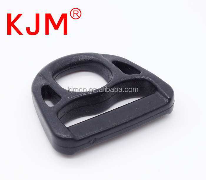 OEM ODM Accept Black POM Plastic D Rings Buckle for Backpack Pet Dog Cat Collar Leash