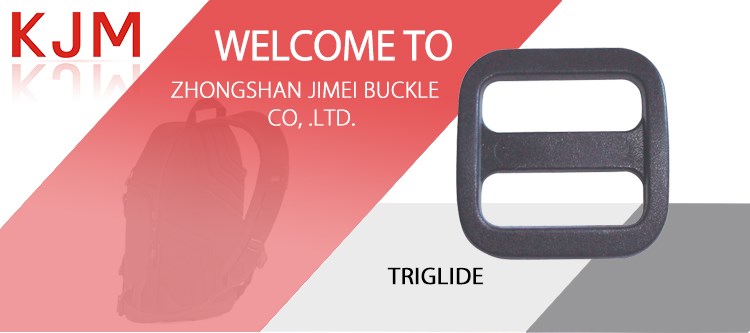 Strong plastic tri-glide strap adjuster for bag backpack