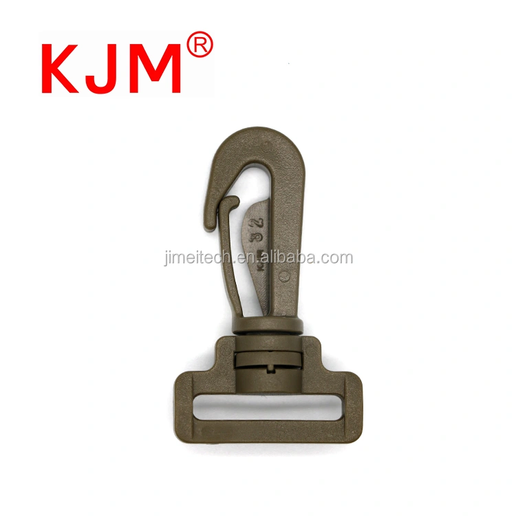 KJM Custom 20MM 25MM 32MM 38MM Tactical Military Backpack Webbing Strap Bag Clasp Plastic Swivel Snap Hook
