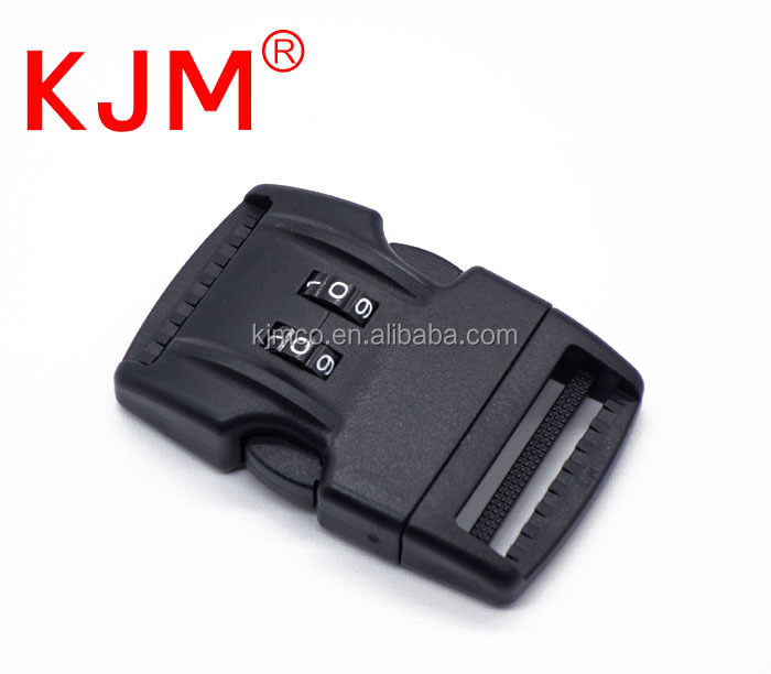 In stock luggage 1.5 inch combination lock plastic quick side release buckle