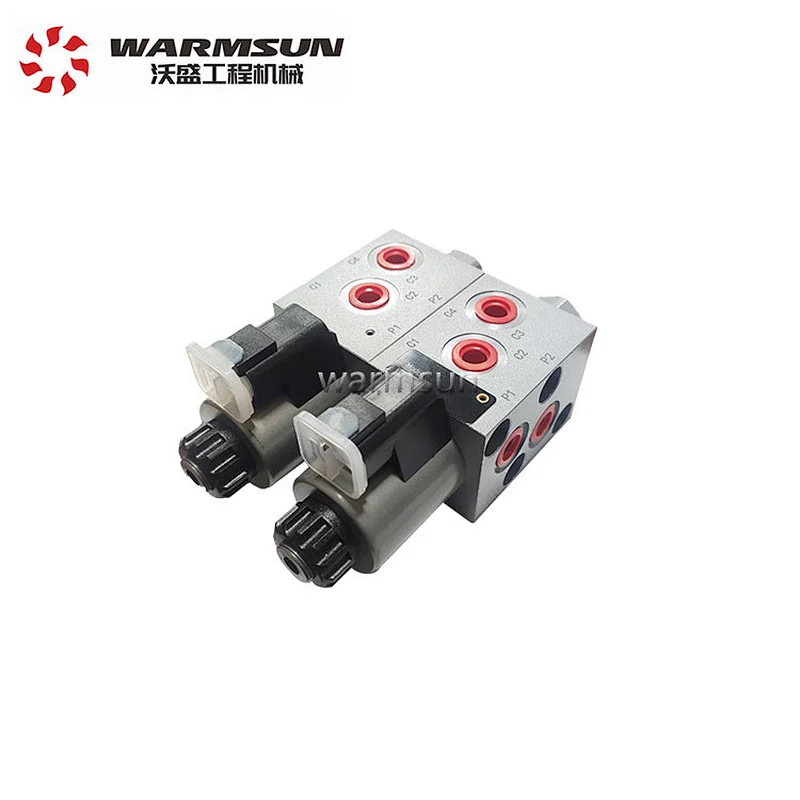 Changsha 6 way solenoid valves hydraulic spare parts reversing valve for sany excavator excavator parts solenoid valve solenoid valves way solenoid valve hydraulic valves for excavator hydraulic solenoid valve parts spare parts for excavator