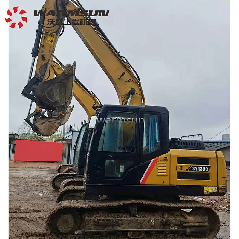 China sy135c 13ton used excavator and prices second hand digger for sany