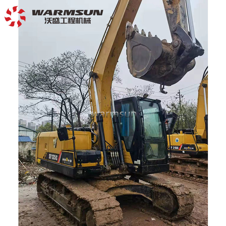 China crawler excavator machine used 13ton second hand digger for sany sy135c