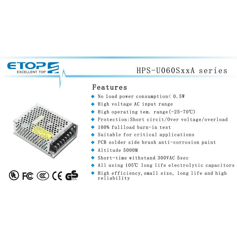 Enclosed type 15v 24v DC waterproof customizable price-reasonable power supply