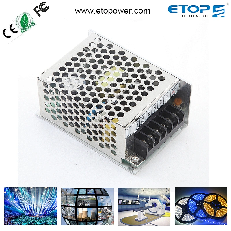 Universal AC input 12w-15w enclosed type switching Power Supply with meta housing