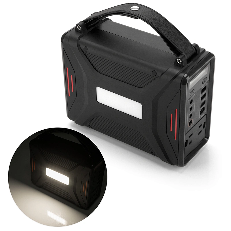 LiFePO4 Explosion Proof Rechargeable Li-ion Battery 2 AC Output 110V/220V 7 DC 12V QC PD Output Portable Solar Power Station