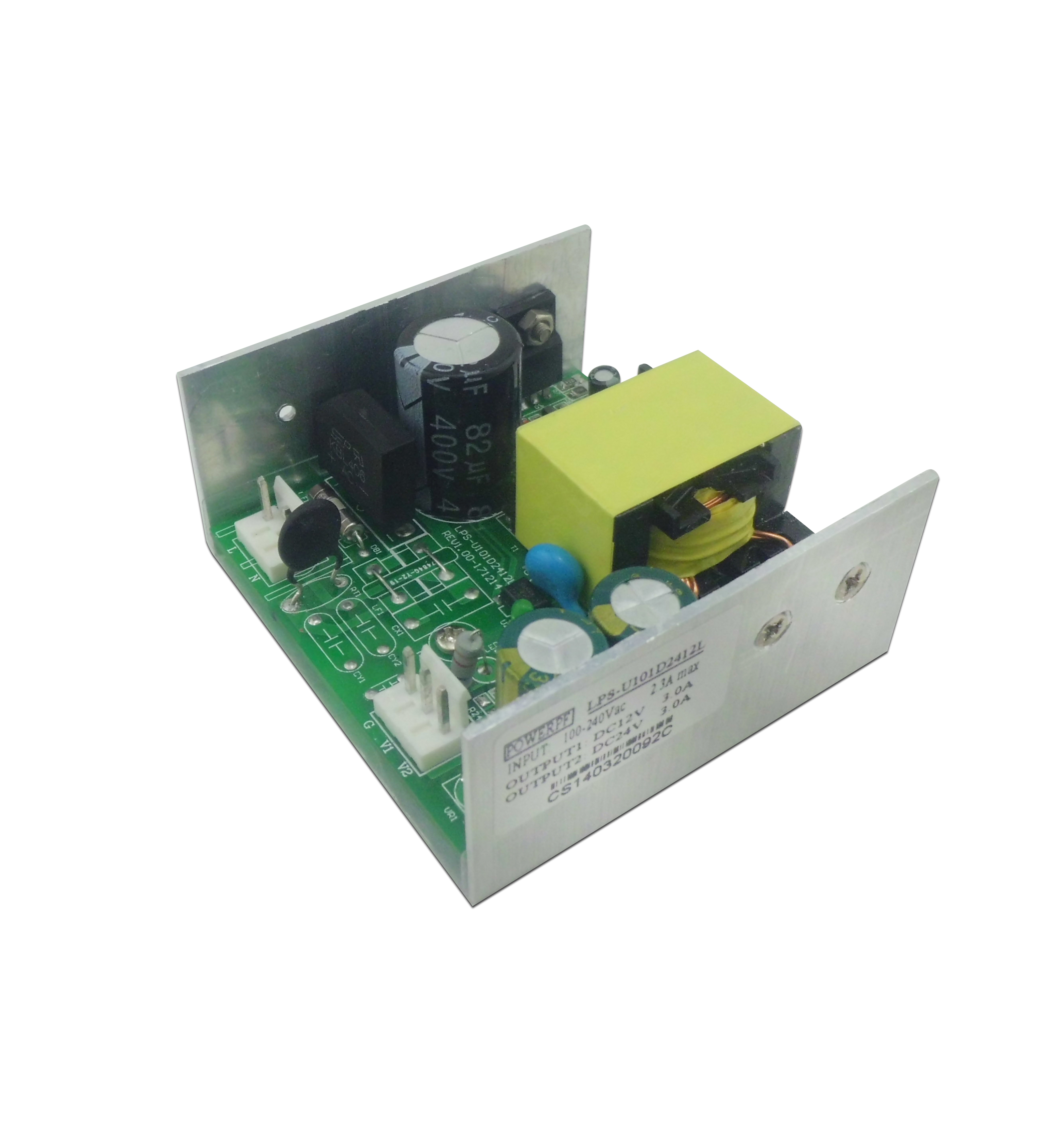LPS-U101D2412L AC DC 100W Dual Output 12V 3A 24V 3A Open Frame Power Supply