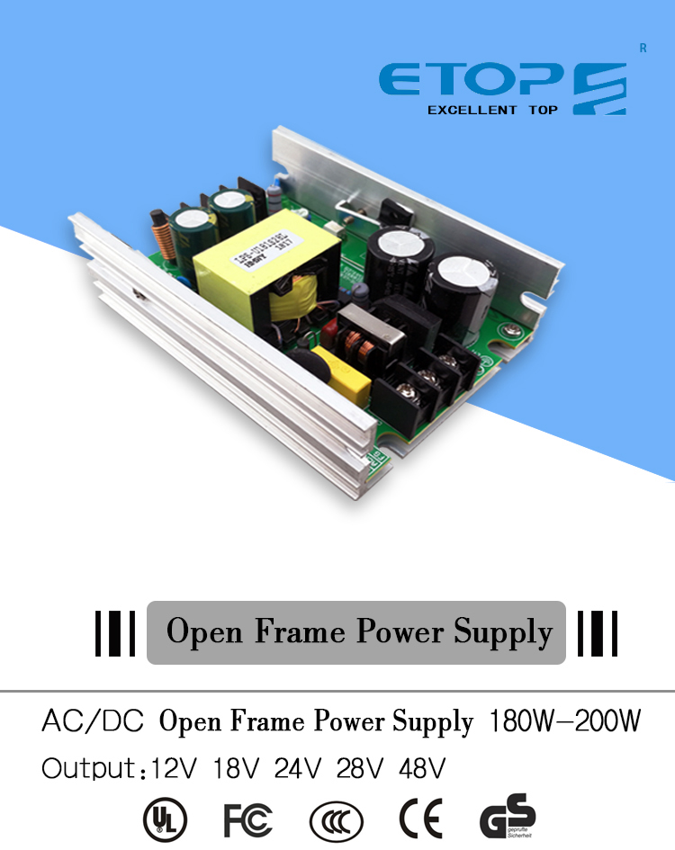 Best Sale 180W--200W Open Frame TV CCTV Power Supply 24V 48V SMPS PCD Board Switch Mode Universal Switching Power Supply