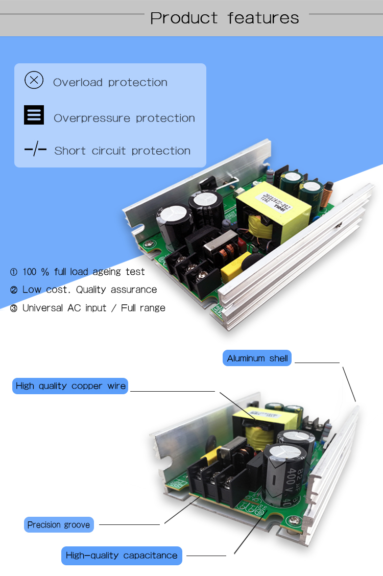 Best Sale 180W--200W Open Frame TV CCTV Power Supply 24V 48V SMPS PCD Board Switch Mode Universal Switching Power Supply