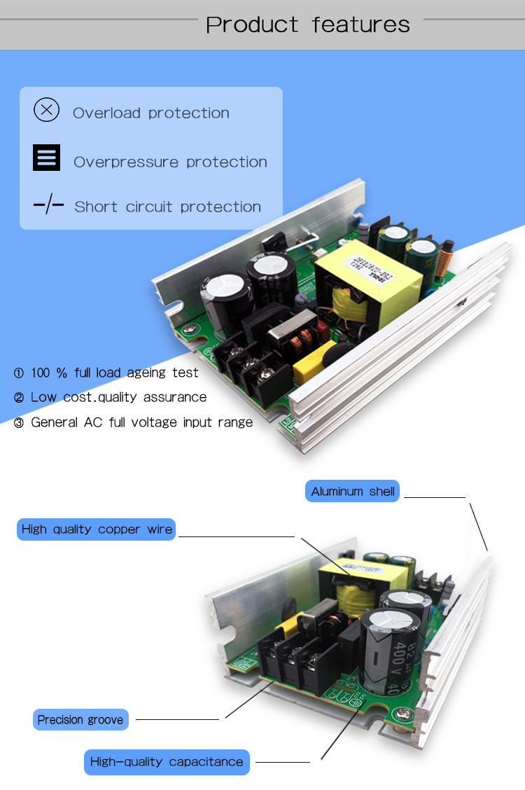 Hot Selling Universal Open Frame TV CCTV Power Supply 180W-200W 24V 48V SMPS PCD Board Switch Mode Power Supplies