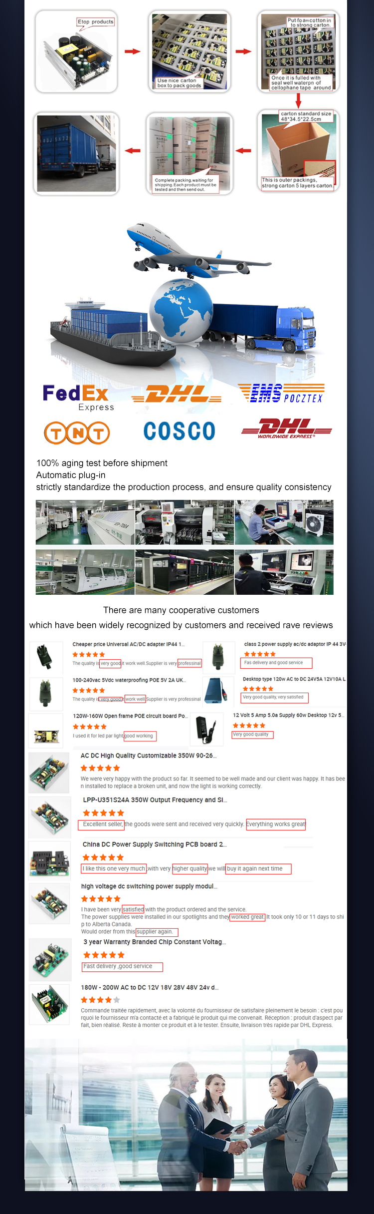 Factory Direct 60W Open Frame Power Supply AC DC Single Output 24V 2.5A Universal Led Driver Switching Power Supply