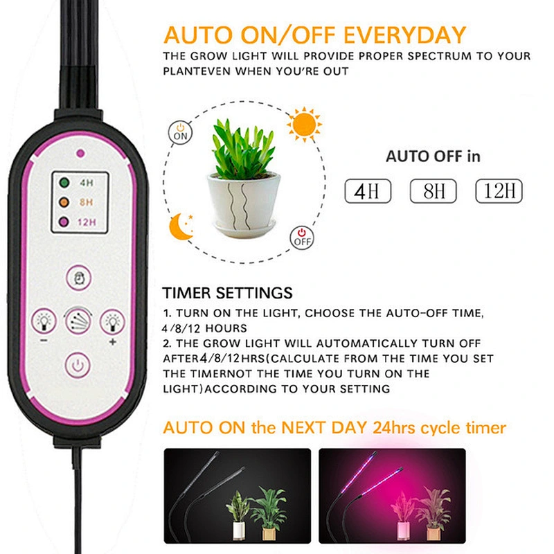 LED Grow Light Full Spectrum Flexible Clip Lamp  USB 18W 27W 36W Growing Lamp for Plants Seedling