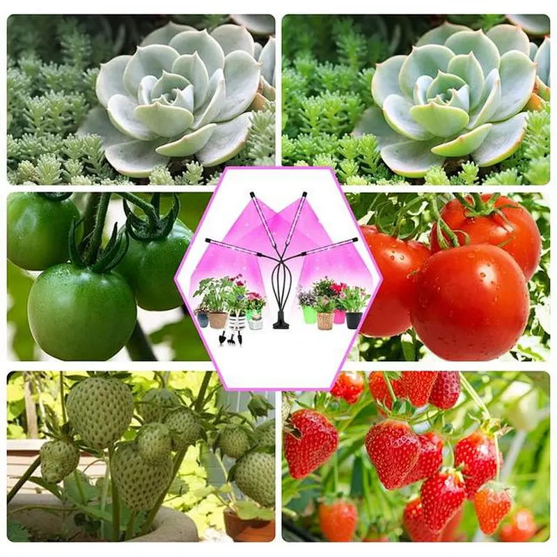 Wholesale full spectrum timer dimmable 40W 27W 4 head Flexible Clip indoor led grow lights