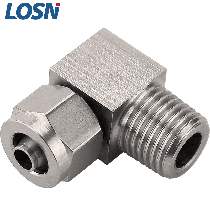 304 Stainless Steel right angle Quick connector External thread