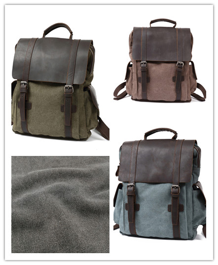 12oz Polyester-cotton Washed Canvas Fabric for Backpack .usage1