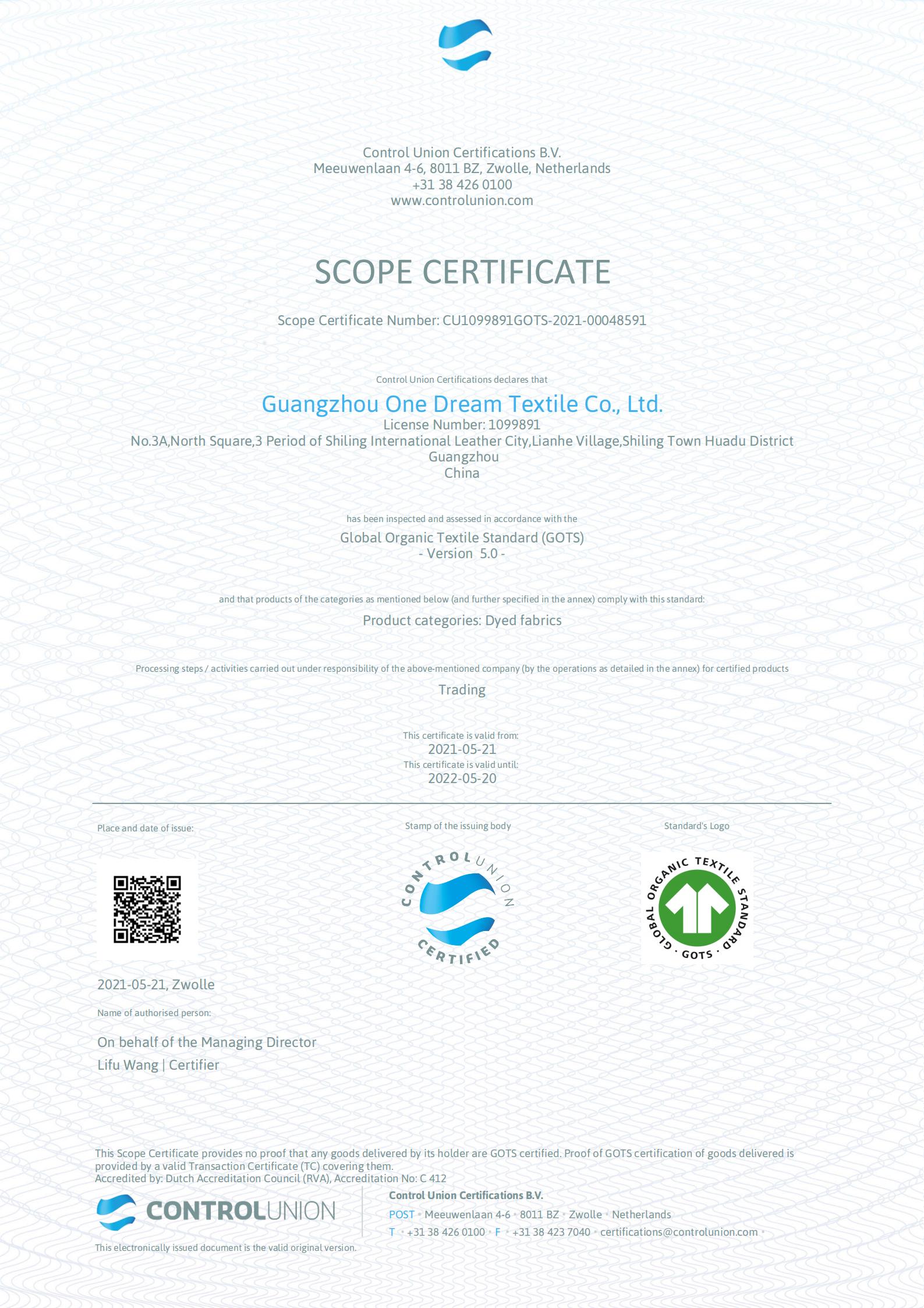 GOTS Certified