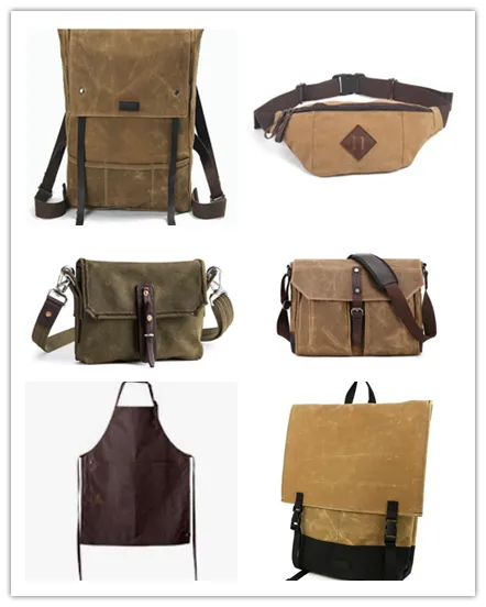 16oz Cotton Canvas Coating with Wax Fabric .usage
