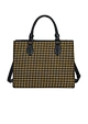 Yarn-dyed tote handbag