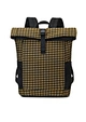 brown plaid backpack
