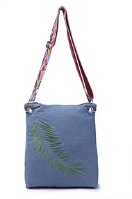 Embroidered denim bag for girl