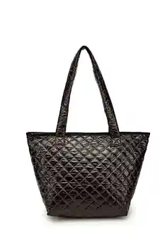 quilted nylon travel tote