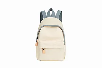 small white cotton backpack