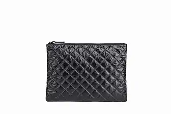 Quilted nylon laptop case
