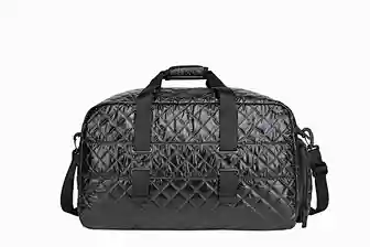 Quilted nylon weekender