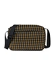 Yarn-dyed houndstooth shoulder bag