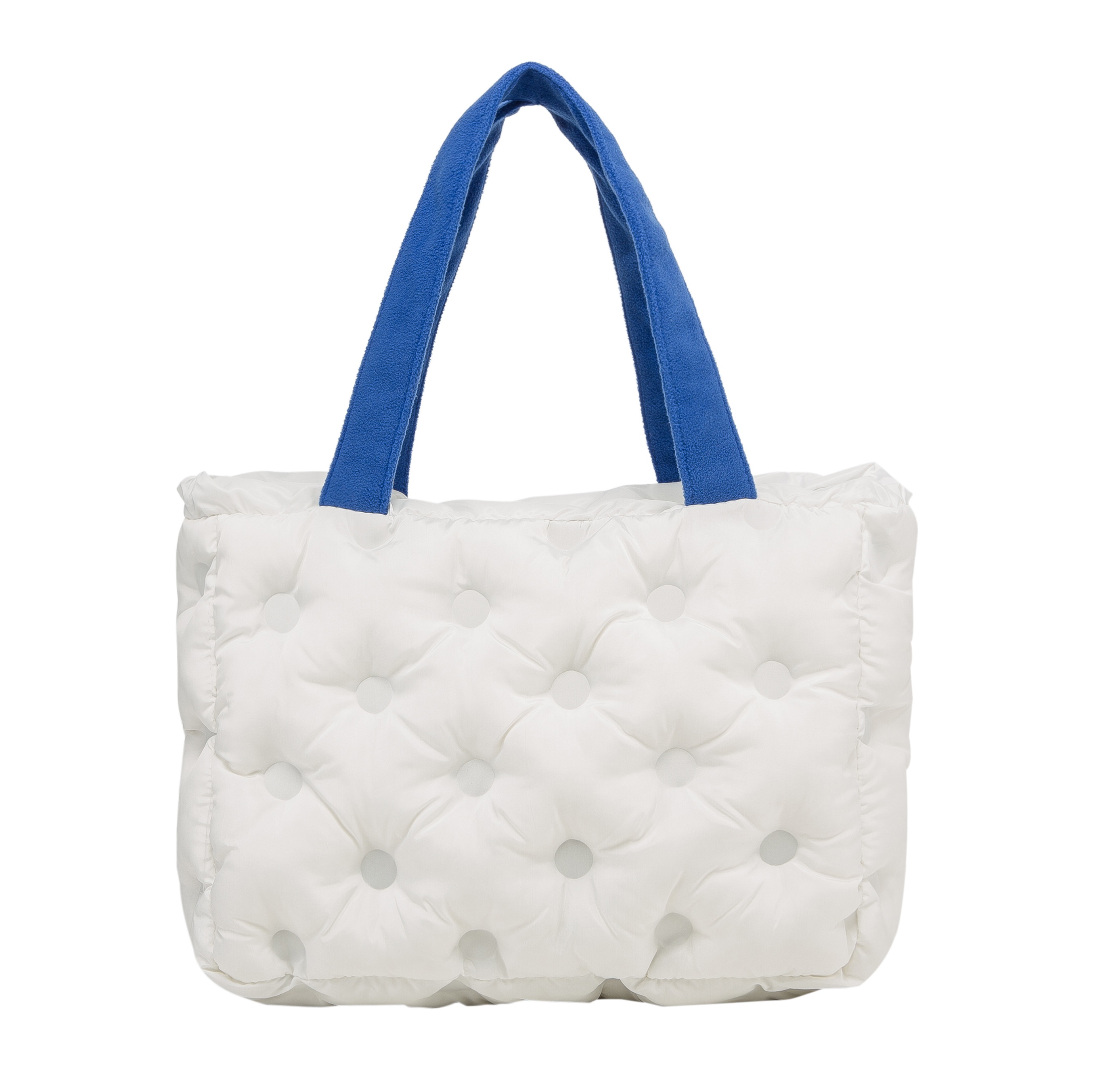 White large quilted tote bag