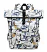 Black and white Yarn-dyed urban life backpack
