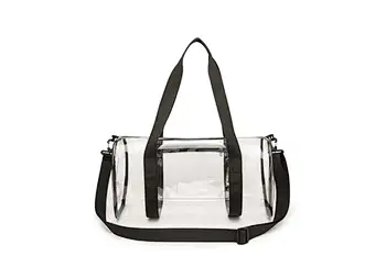 clear PVC duffel bag