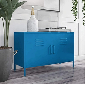 White color metal nordic hotel steel furniture tv cabinet