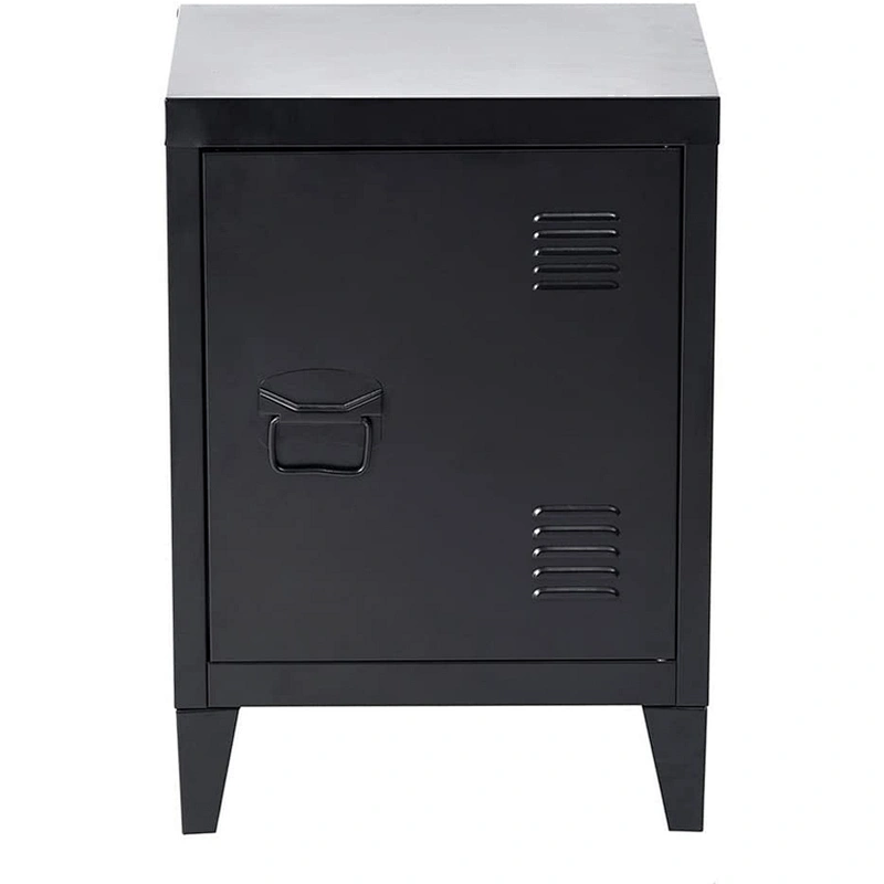 Metal  bed beside table black color living room furniture cabinets storage