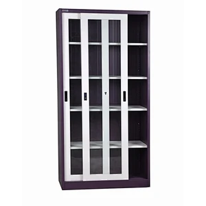 Sliding Glass Door Steel File Cabinet Bookcase Storage Cabinet