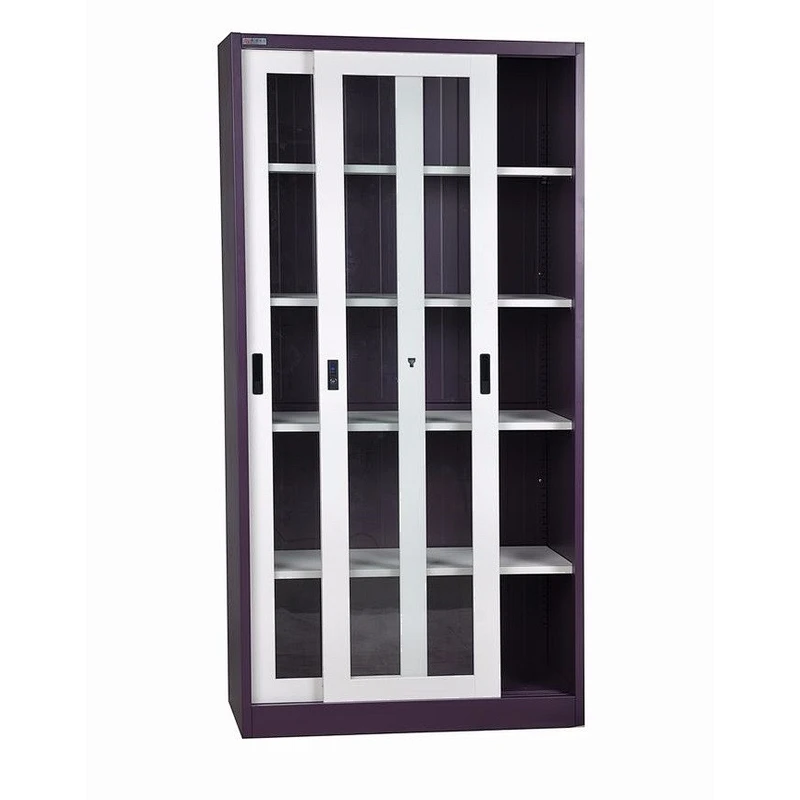 Sliding Glass Door Steel File Cabinet Bookcase Storage Cabinet