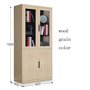 Outstar color printing technology metal file cabinet customized wood grain steel filing cabinet