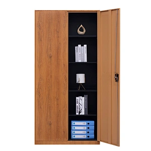 Modern simple 2 door office storage furniture steel transfer printing metal file cabinet with lock