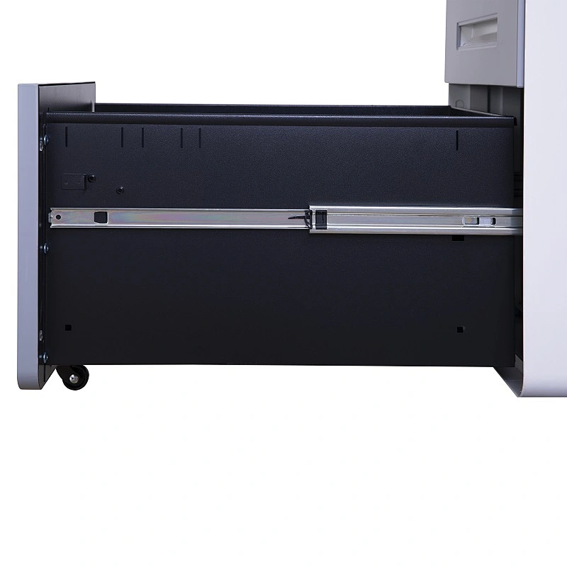 American popular office equipment round edge grey white color steel movable file cabinet