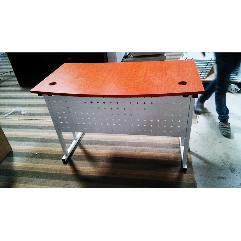 Custom-made office desk solid wood top metal leg  loft office table