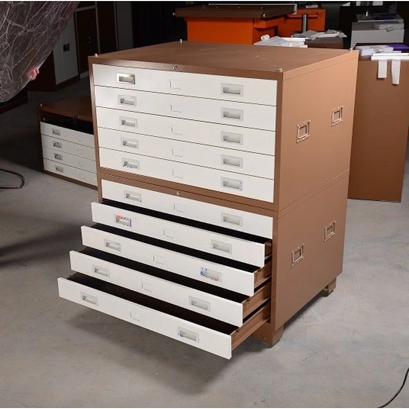 Economical metal KD map drawer Storage Cabinets for storage drawings