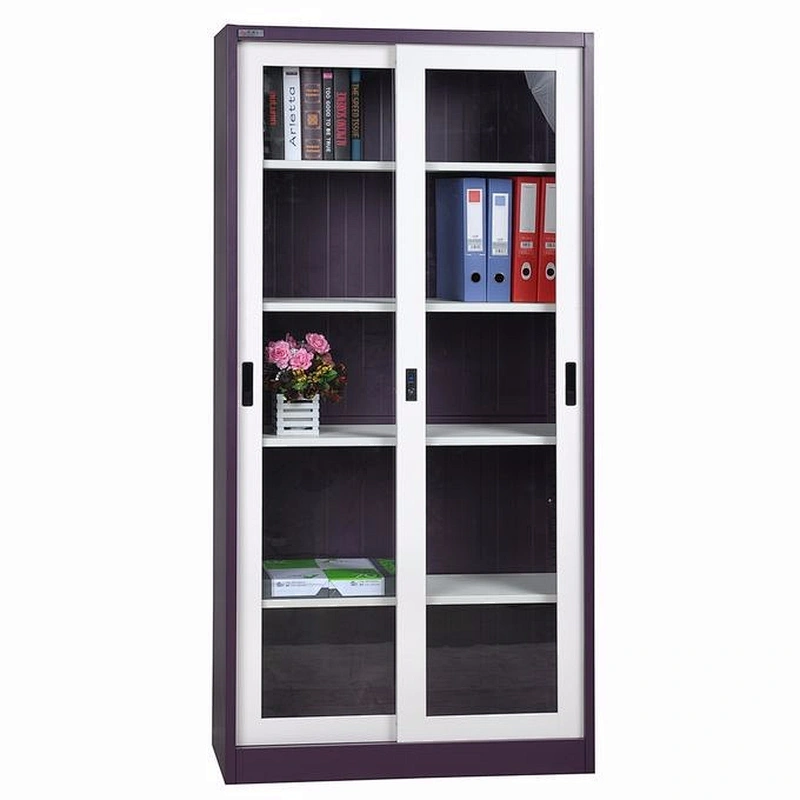 High Quality Office Flat Packed Two Silding Door Steel Filing Cabinet